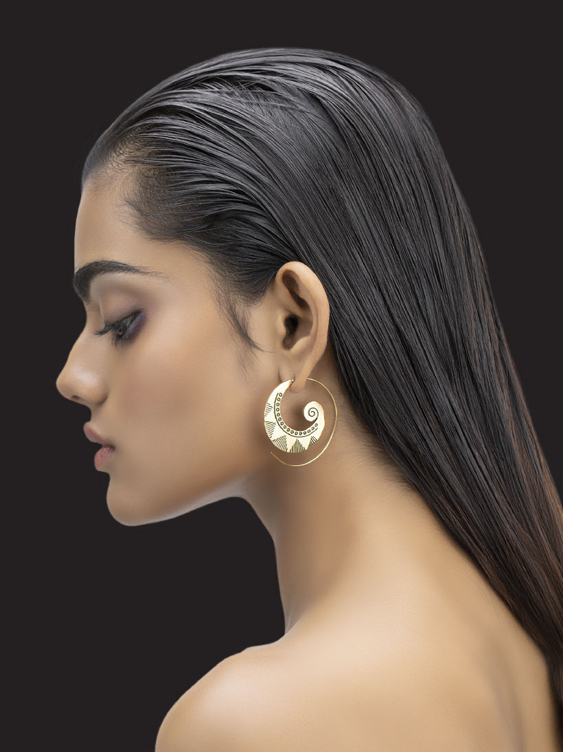 Flipkart.com - Buy memoir Brass Silver plated Big size hoop bali earring  for Women Brass Hoop Earring Online at Best Prices in India